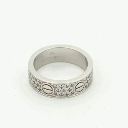 [⭐Hildren Jewelry]LOVE RING 5.5MM DIAMONDS PAVED