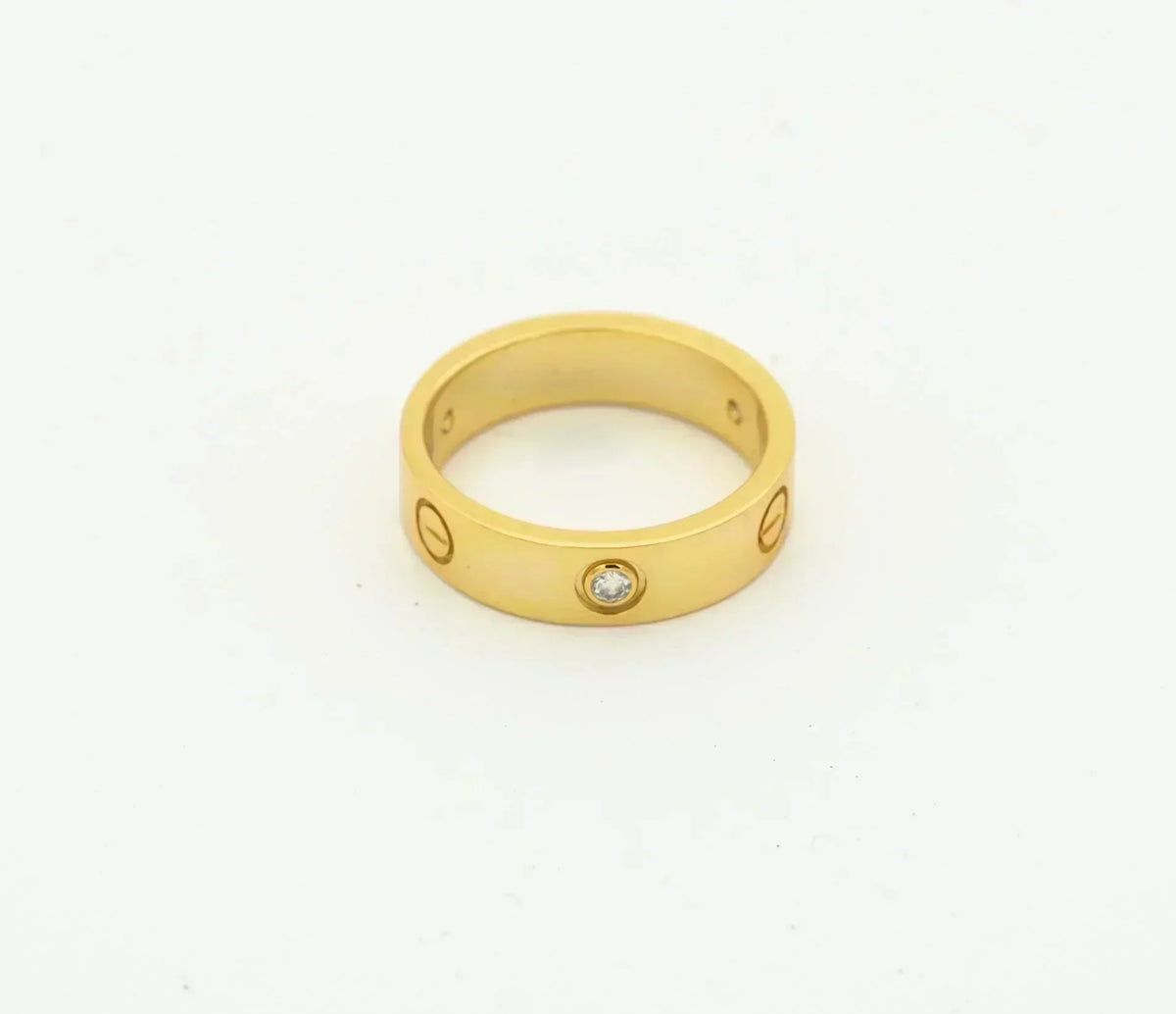 [⭐Hildren Jewelry]LOVE RING 4MM 1 DIAMOND GOLD
