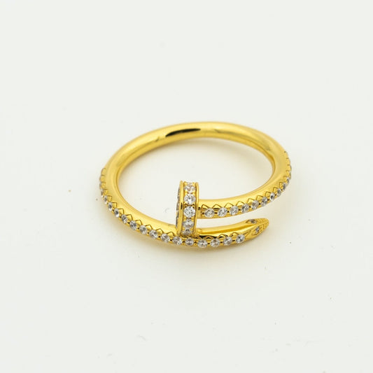 [⭐Hildren Jewelry]JUSTE RING 1.8MM GOLD DIAMONDS