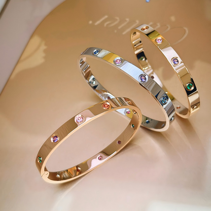 [⭐Hildren Jewelry] 2026 RAINBOW LOVE BRACELET 6.1MM  10 DIAMONDS