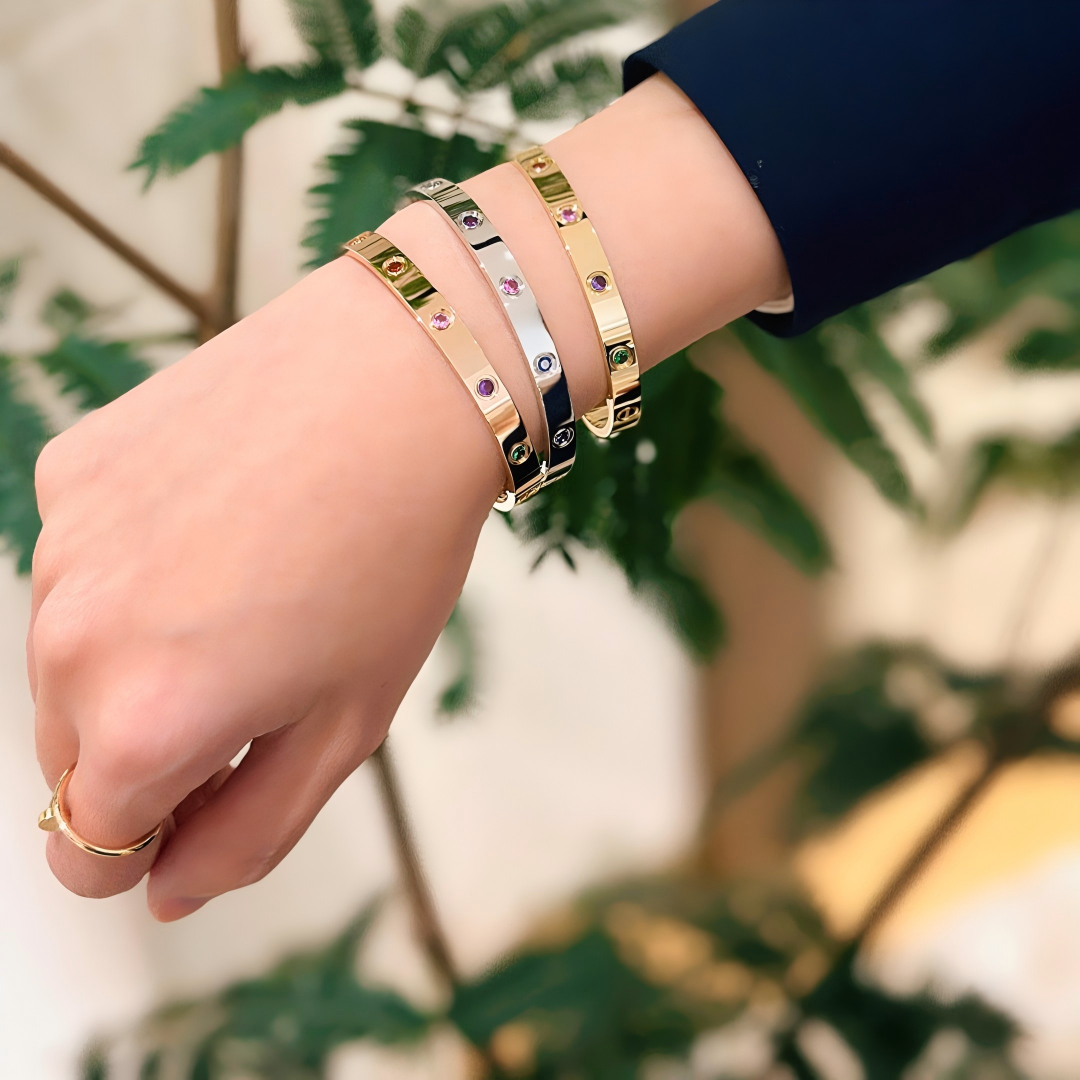[⭐Hildren Jewelry] 2026 RAINBOW LOVE BRACELET 6.1MM  10 DIAMONDS