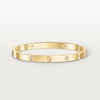 [⭐Hildren Jewelry]LOVE BRACELET 4.8MM 4 DIAMONDS