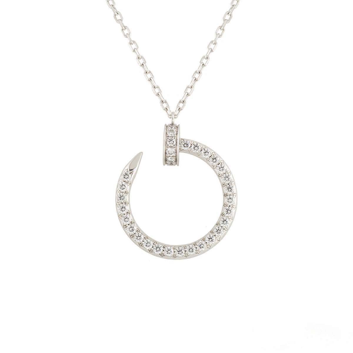 [⭐Hildren Jewelry]JUSTE NECKLACE SILVER DIAMONDS
