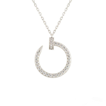 [⭐Hildren Jewelry]JUSTE NECKLACE SILVER DIAMONDS
