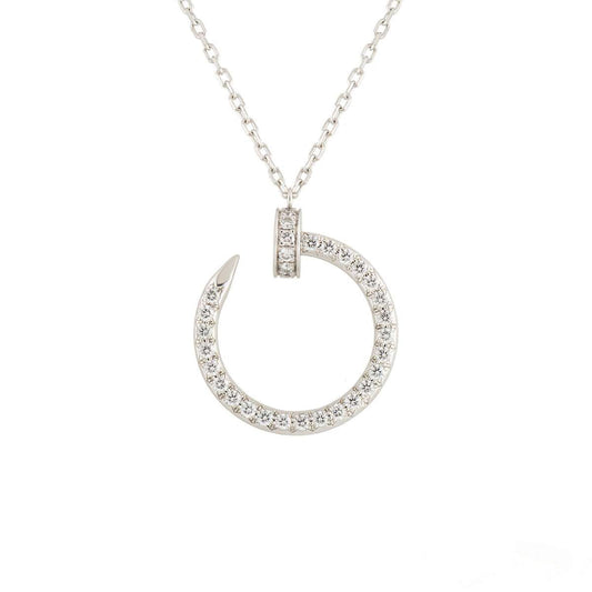 [⭐Hildren Jewelry]JUSTE NECKLACE SILVER DIAMONDS