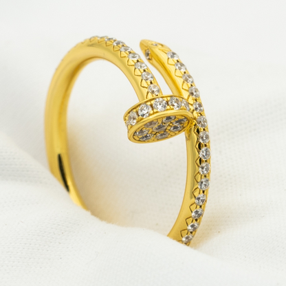 [⭐Hildren Jewelry]JUSTE RING 1.8MM GOLD DIAMONDS