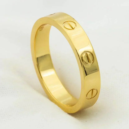 [⭐Hildren Jewelry]LOVE RING 4MM 1 DIAMOND GOLD