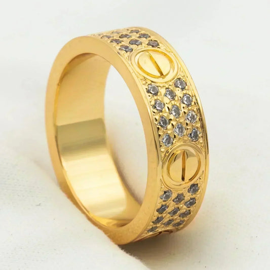 [⭐Hildren Jewelry]LOVE RING 5.5MM DIAMONDS PAVED