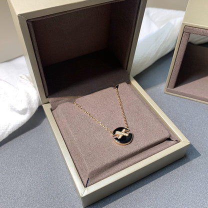 [⭐Hildren Jewelry]JEUX DE PINK GOLD DIAMOND NECKLACE