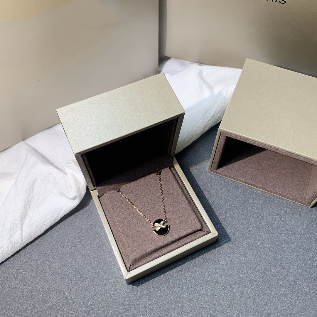 [⭐Hildren Jewelry]JEUX DE PINK GOLD DIAMOND NECKLACE