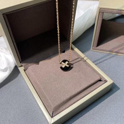 [⭐Hildren Jewelry]JEUX DE PINK GOLD DIAMOND NECKLACE