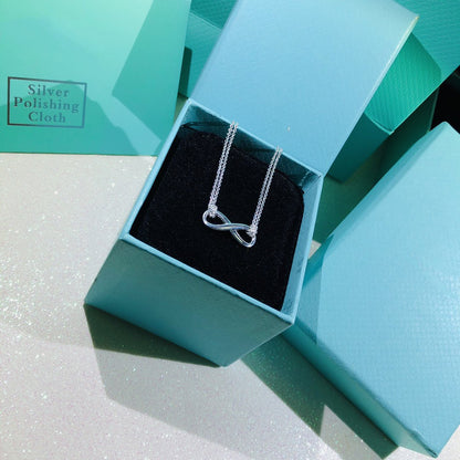 [Hildren Jewelry]SILVER INFINITY DOUBLE CHAIN NECKLACE