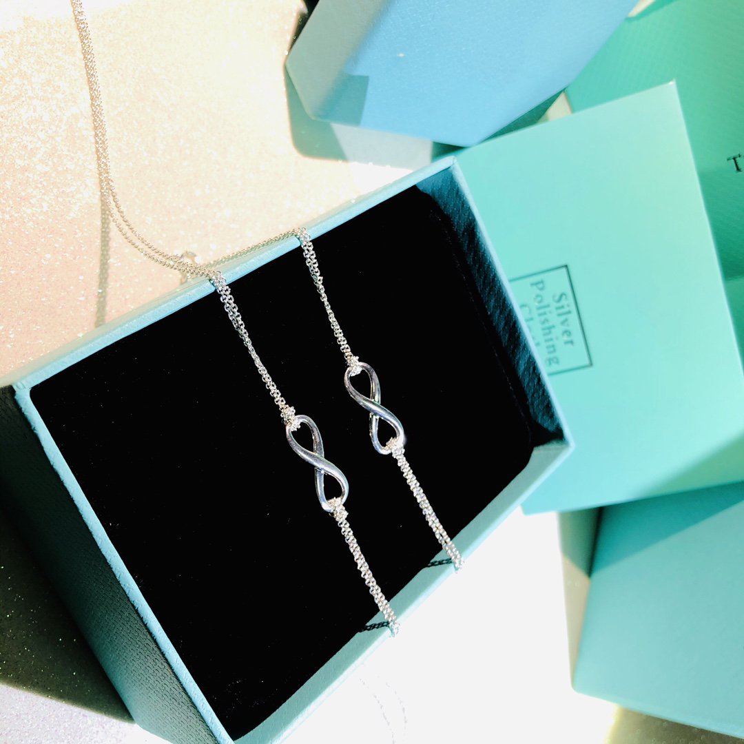 [Hildren Jewelry]SILVER INFINITY DOUBLE CHAIN NECKLACE