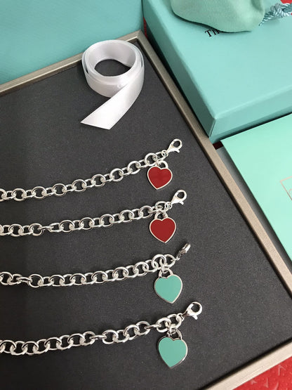 [Hildren Jewelry]HEART TAG BRACELET SILVER MEDIUM