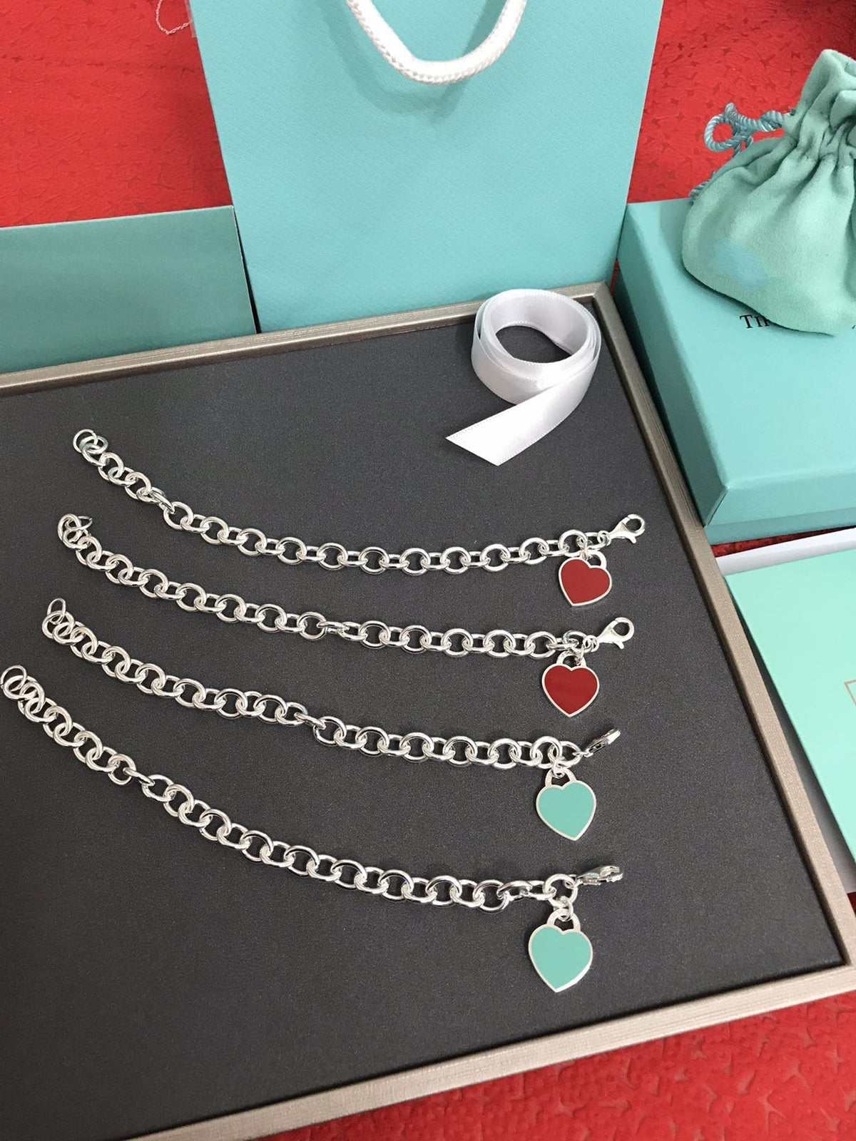 [Hildren Jewelry]HEART TAG BRACELET SILVER MEDIUM