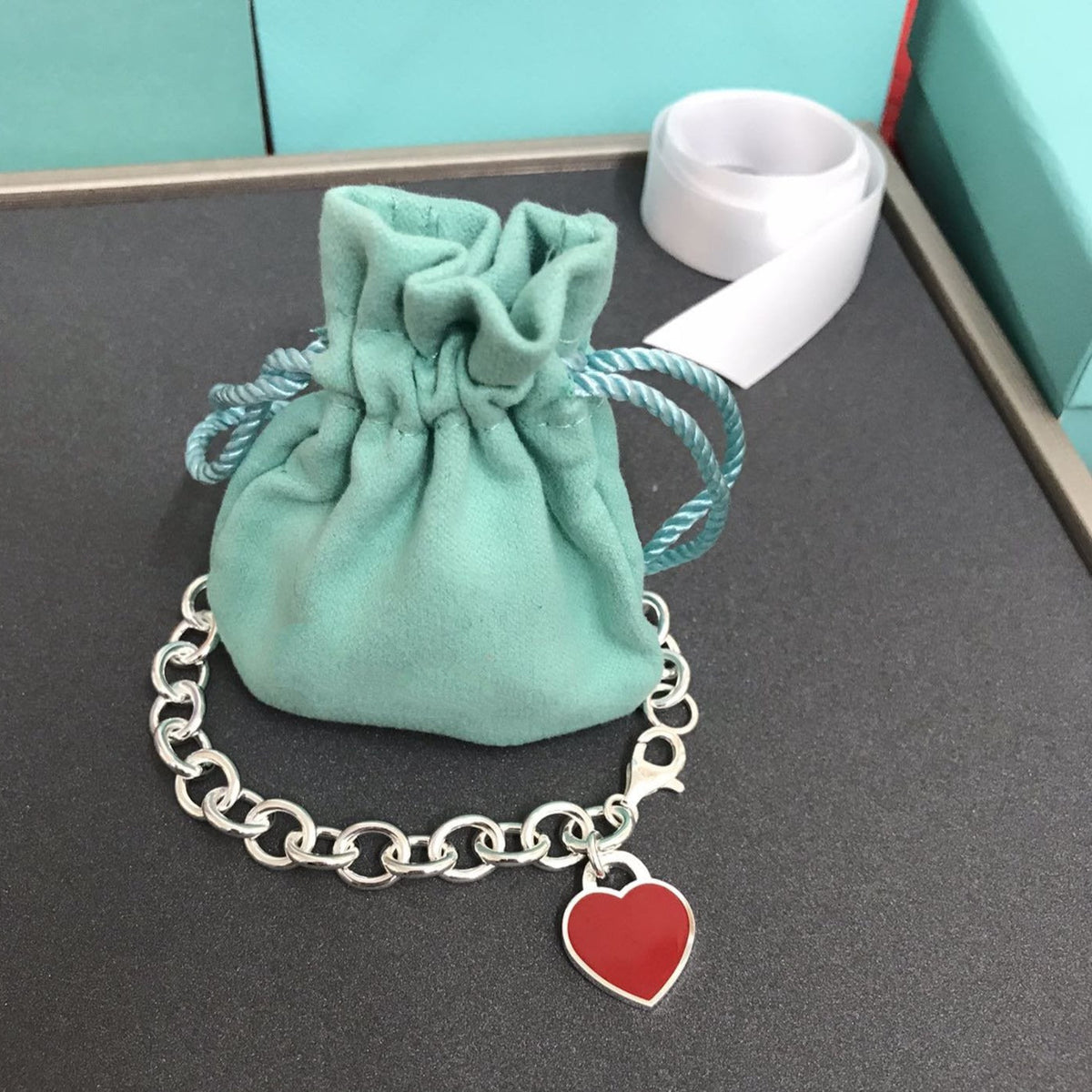 [Hildren Jewelry]HEART TAG BRACELET SILVER MEDIUM