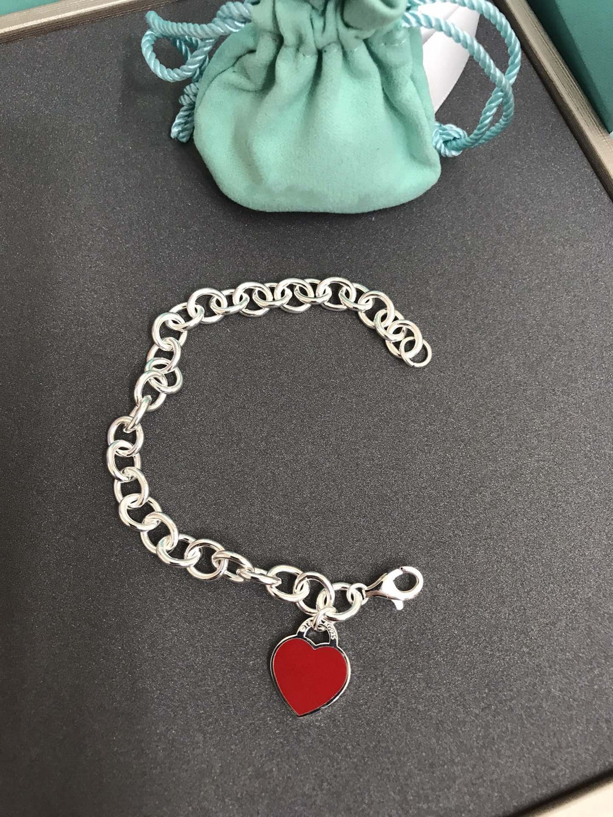 [Hildren Jewelry]HEART TAG BRACELET SILVER MEDIUM