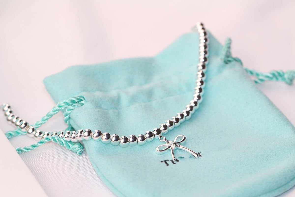 [Hildren Jewelry]STERLING SILVER BOW BEAD BRACELET
