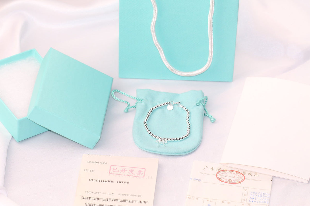 [Hildren Jewelry]STERLING SILVER BOW BEAD BRACELET