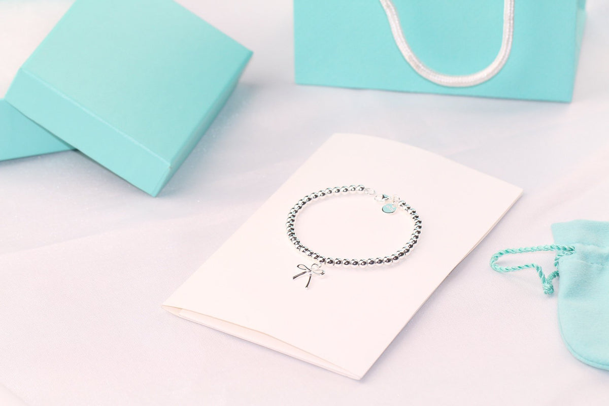 [Hildren Jewelry]STERLING SILVER BOW BEAD BRACELET
