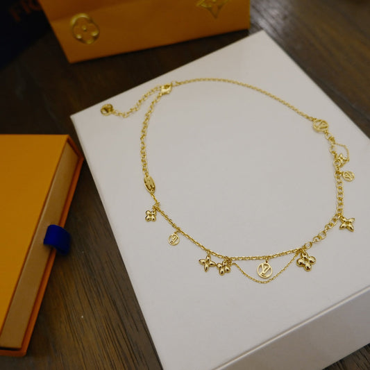 [⭐Hildren Jewelry]BLOOMING SUPPLE NECKLACE BRASS