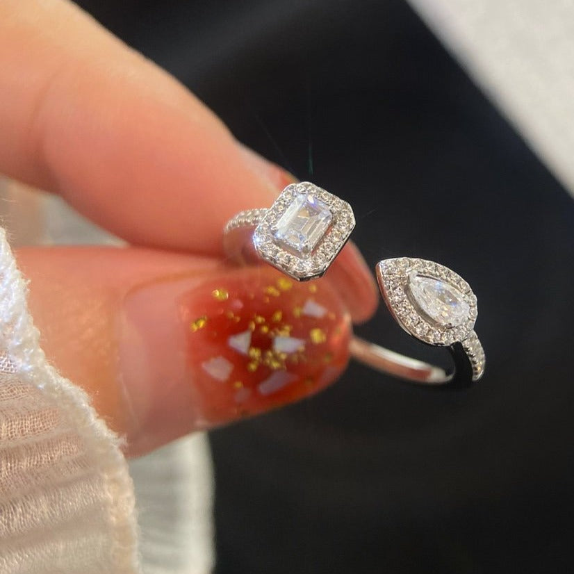 [⭐Hildren Jewelry]MY TWIN TOI & MOI SILVER DIAMOND RING