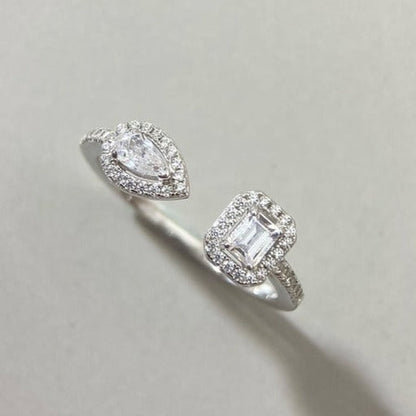 [⭐Hildren Jewelry]MY TWIN TOI & MOI SILVER DIAMOND RING