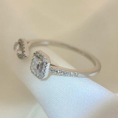 [⭐Hildren Jewelry]MY TWIN TOI & MOI SILVER DIAMOND RING