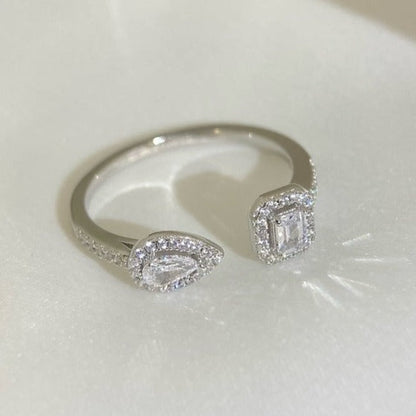 [⭐Hildren Jewelry]MY TWIN TOI & MOI SILVER DIAMOND RING