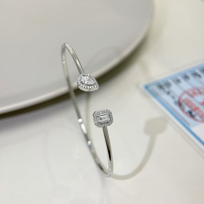 [⭐Hildren Jewelry]JONC FLEX MY TWIN TOI & MOI SILVER DIAMOND BRACELET