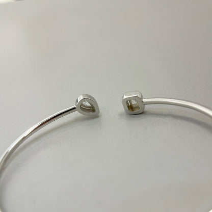 [⭐Hildren Jewelry]JONC FLEX MY TWIN TOI & MOI SILVER DIAMOND BRACELET