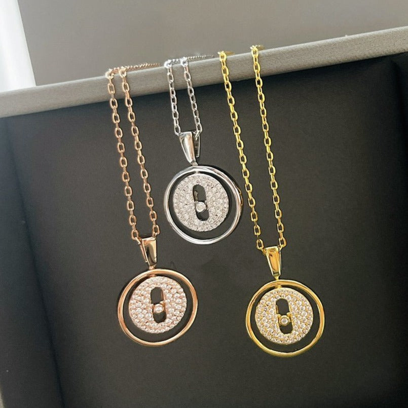 [⭐Hildren Jewelry]Demo MOVER PM PAVED NECKLACE