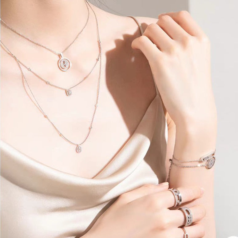 [⭐Hildren Jewelry]Demo MOVER PM PAVED NECKLACE