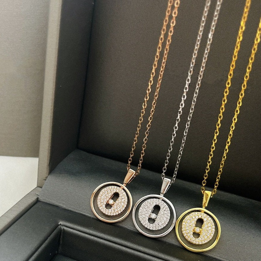 [⭐Hildren Jewelry]Demo MOVER PM PAVED NECKLACE