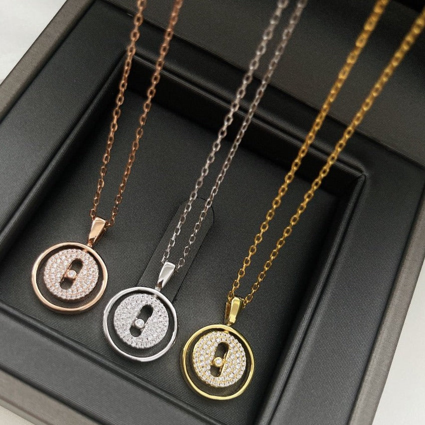 [⭐Hildren Jewelry]Demo MOVER PM PAVED NECKLACE