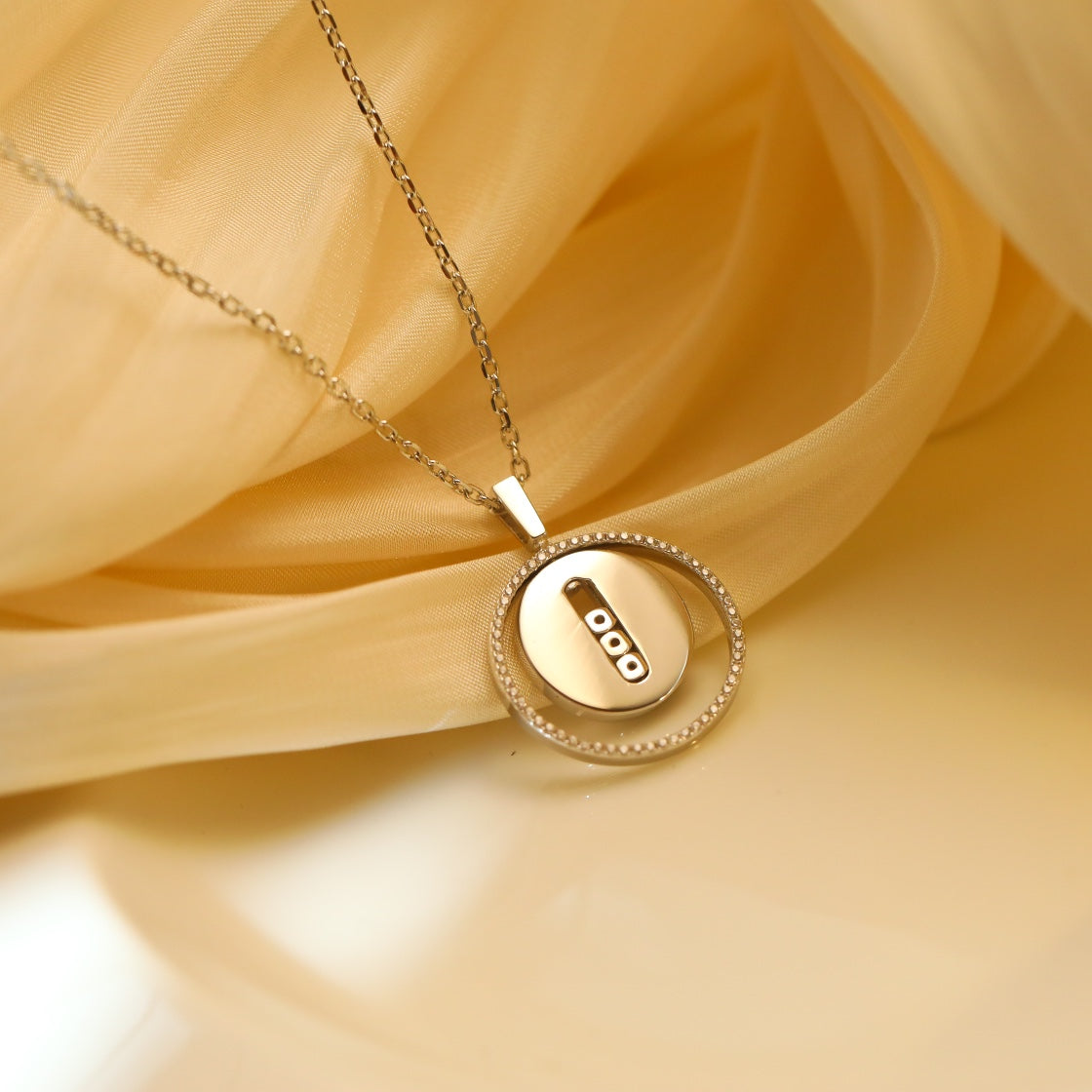 [⭐Hildren Jewelry]Demo MOVE MM SILVER DIAMOND NECKLACE