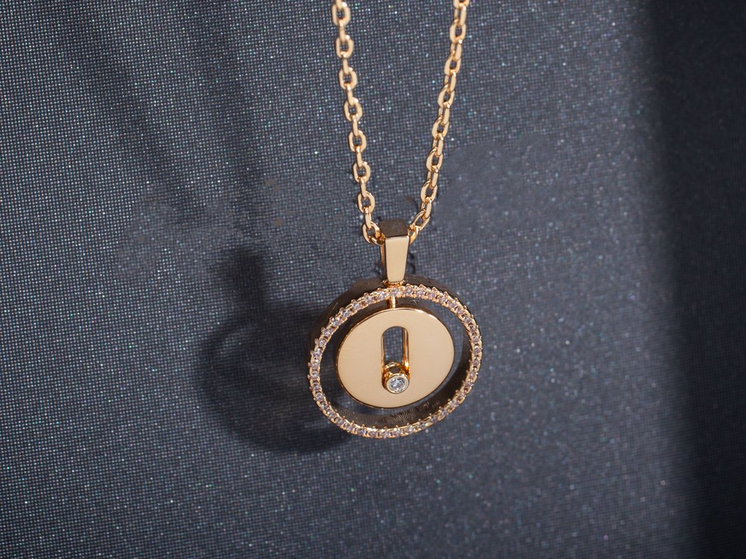 [⭐Hildren Jewelry]Demo MOVE PM NECKLACE PINK GOLD DIAMOND