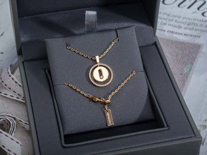 [⭐Hildren Jewelry]Demo MOVE PM NECKLACE PINK GOLD DIAMOND
