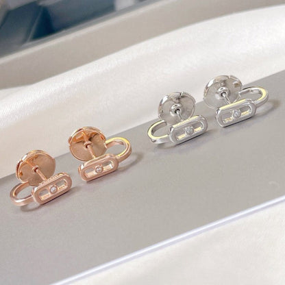 [⭐Hildren Jewelry]CREOLES MOVE UNO MINI 1 DIAMOND EARRINGS