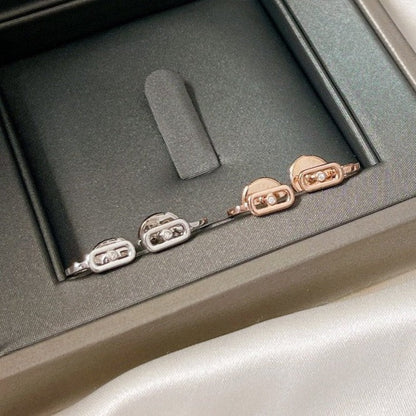 [⭐Hildren Jewelry]CREOLES MOVE UNO MINI 1 DIAMOND EARRINGS