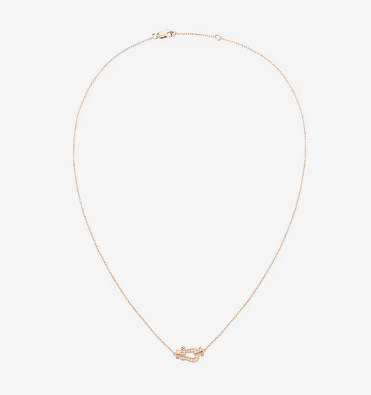 [⭐Hildren Jewelry]FORCE 10 DIAMOND PINK GOLD NECKLACE MINI MODEL