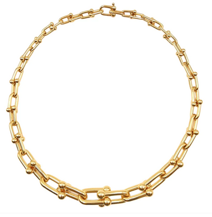 [Hildren Jewelry]HARDWEAR PINK GOLD CHOKER