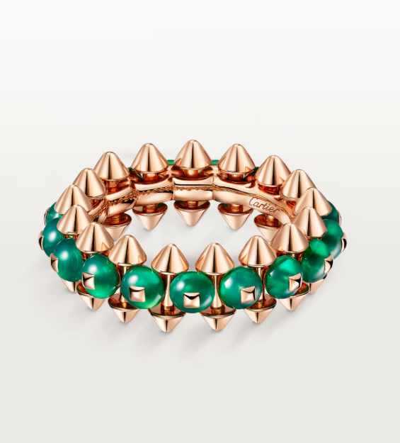 [⭐Hildren Jewelry]CLASH ELEGANT ROSE GOLD RING FEATURING NATURAL AGATE