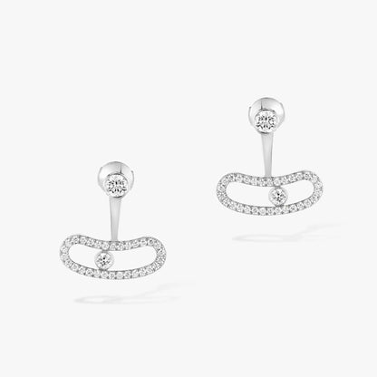 [⭐Hildren Jewelry]MOVE UNO SILVER DIAMOND EARRINGS