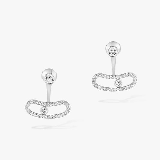 [⭐Hildren Jewelry]MOVE UNO SILVER DIAMOND EARRINGS