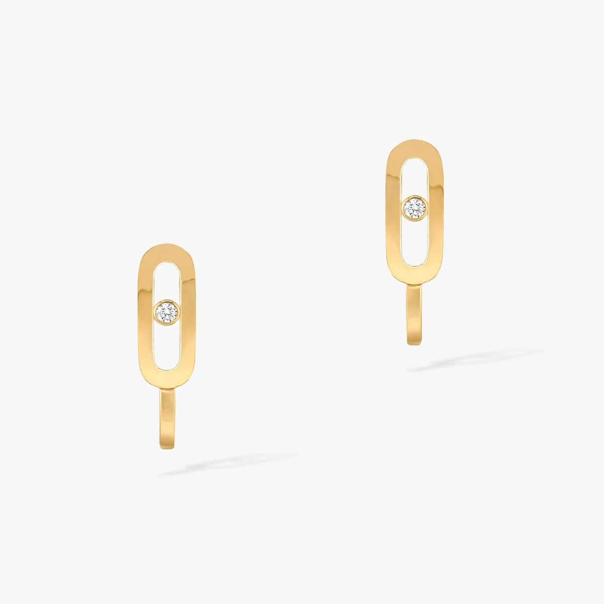 [⭐Hildren Jewelry]CREOLES MOVE UNO MINI 1 DIAMOND EARRINGS