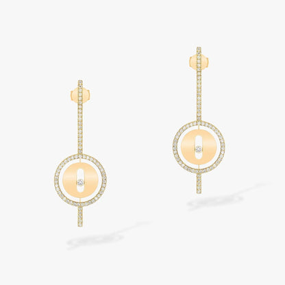 [⭐Hildren Jewelry]Demo MOVE ARROW PINK GOLD DIAMOND EARRINGS