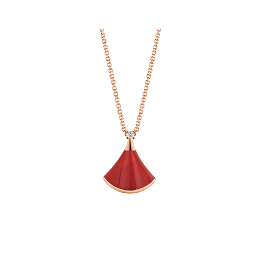 [⭐Hildren Jewelry]DREAM NECKLACE CARNELIAN 1 DIAMOND