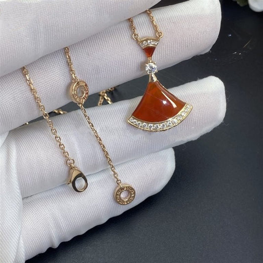 [⭐Hildren Jewelry]DREAM NECKLACE CARNELIAN DIAMOND