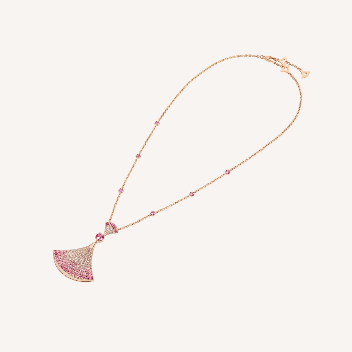 [⭐Hildren Jewelry]DREAM NECKLACK DIAMOND PINK GOLD